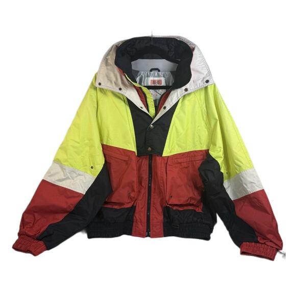 VTG BOULDER GEAR SERA 5 Ski Jacket Neon Colorblock Thinsulate Y2K 90s XL - Picture 2 of 7